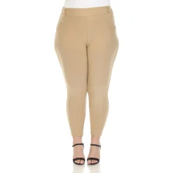 Super Soft Elastic Waistband Scuba Pants - Plus
