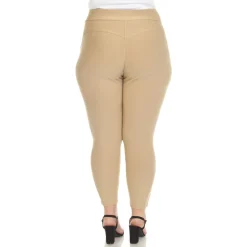 Super Soft Elastic Waistband Scuba Pants - Plus