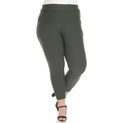 Super Soft Elastic Waistband Scuba Pants - Plus