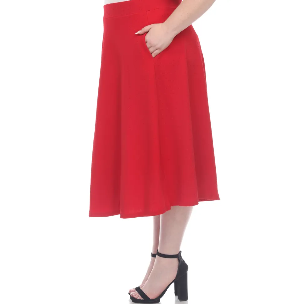 Tasmin Flare Midi Skirts - Plus