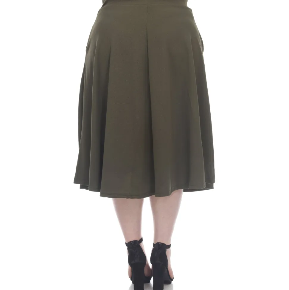 Tasmin Flare Midi Skirts - Plus