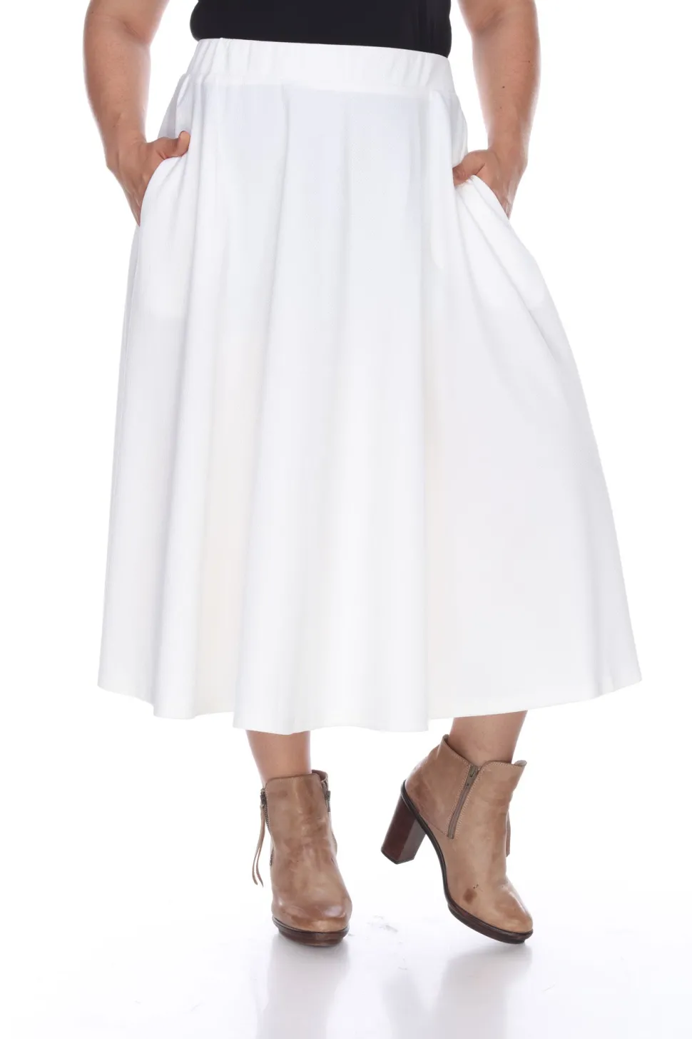 Tasmin Flare Midi Skirts - Plus