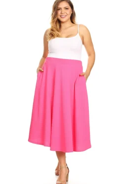 Tasmin Flare Midi Skirts - Plus