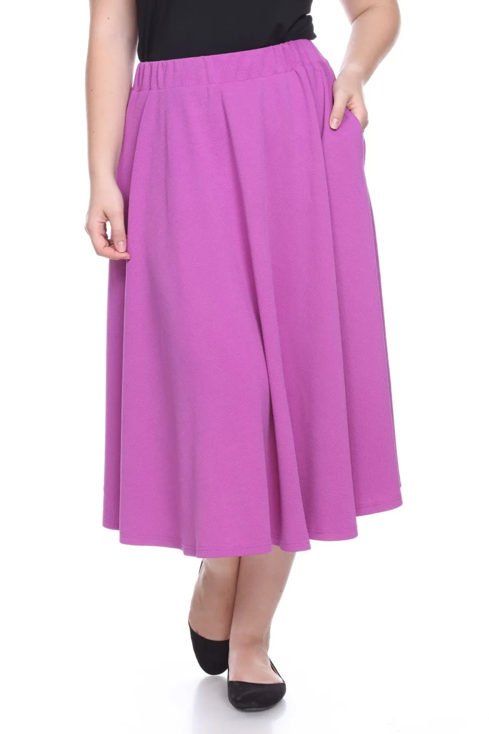 Tasmin Flare Midi Skirts - Plus