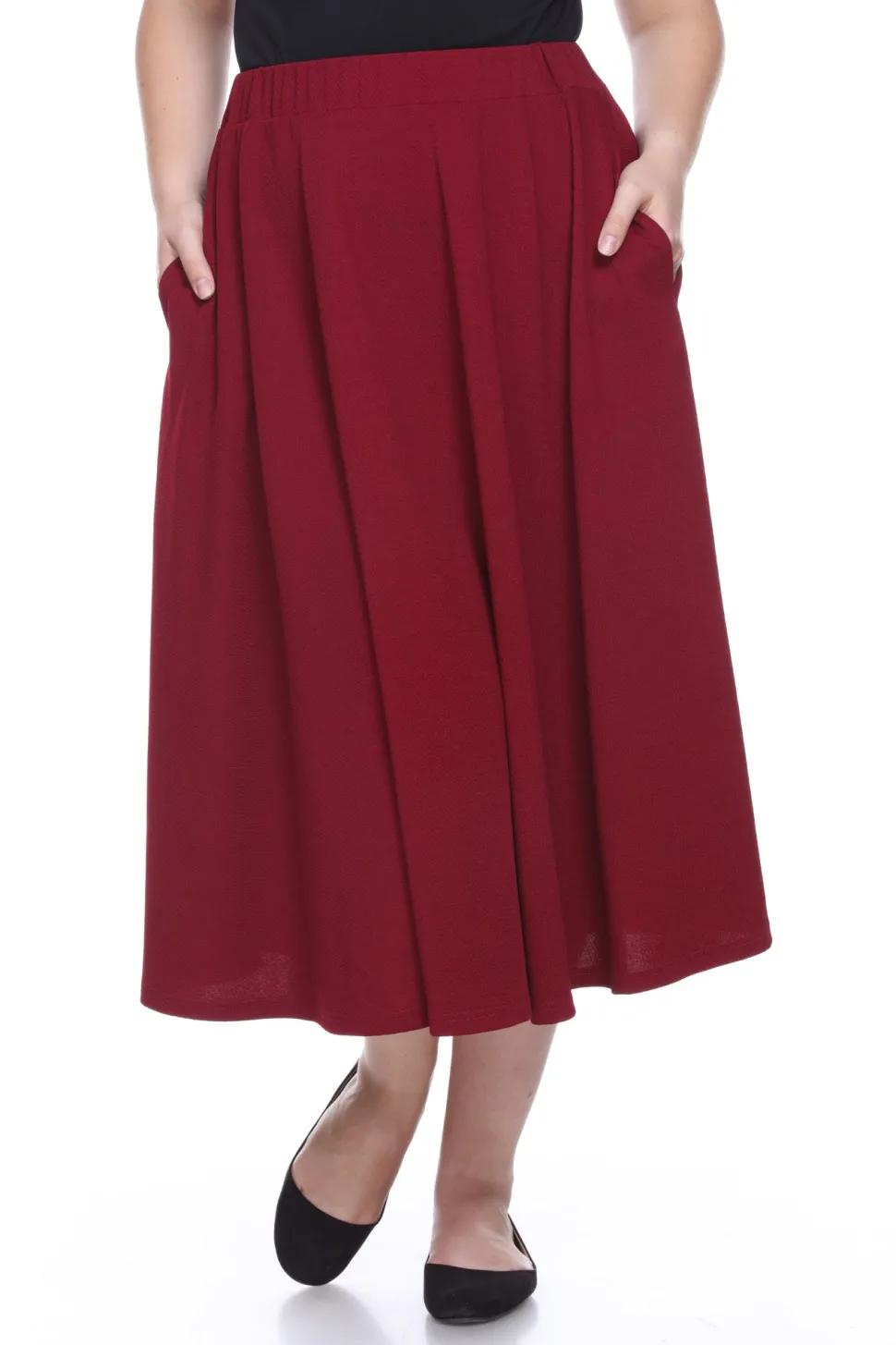 Tasmin Flare Midi Skirts - Plus