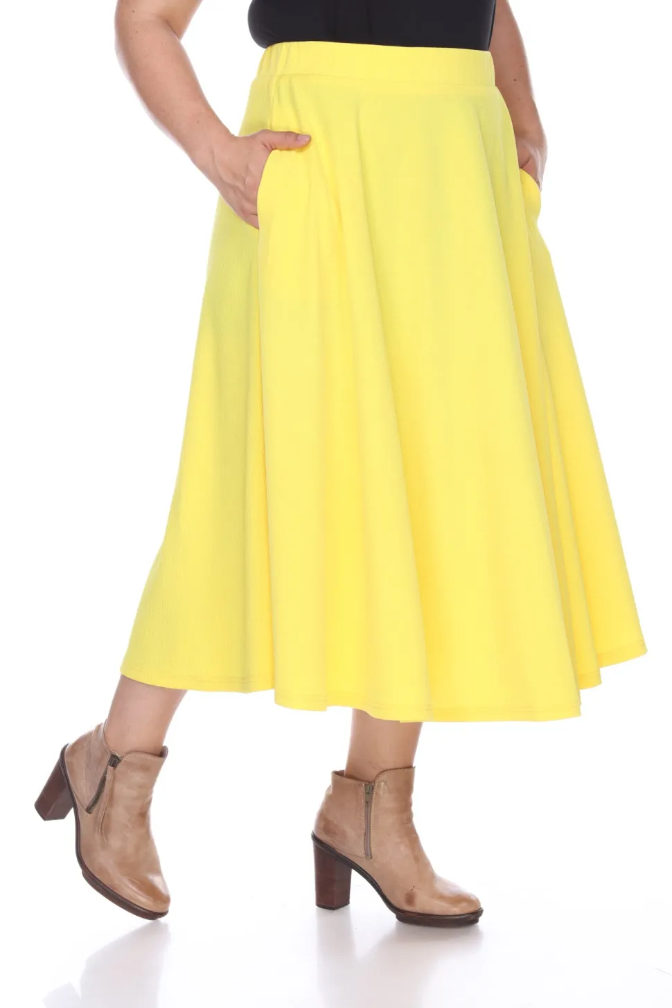 Tasmin Flare Midi Skirts - Plus