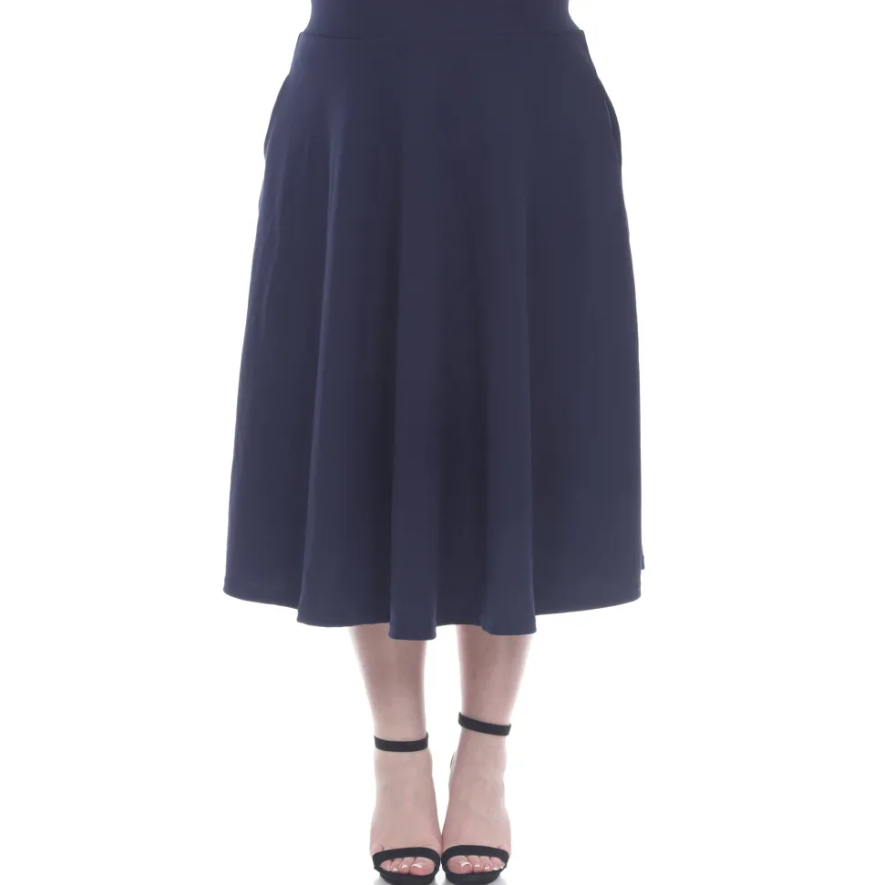 Tasmin Flare Midi Skirts - Plus