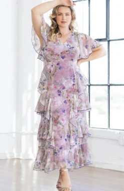 Tour de Flounce Chiffon Gown - Plus