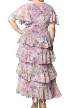 Tour de Flounce Chiffon Gown - Plus