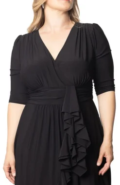 Veronica Ruffled Evening Gown - Plus