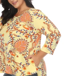 Vibrant Boho Swing Top - Plus