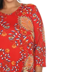 Vibrant Boho Swing Top - Plus