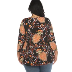Vibrant Boho Swing Top - Plus