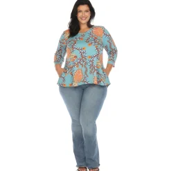 Vibrant Boho Swing Top - Plus