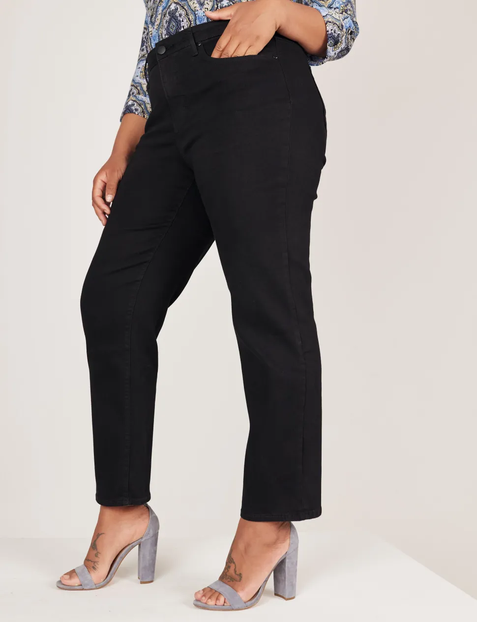 Westport Signature Black Straight Leg Jeans - Plus