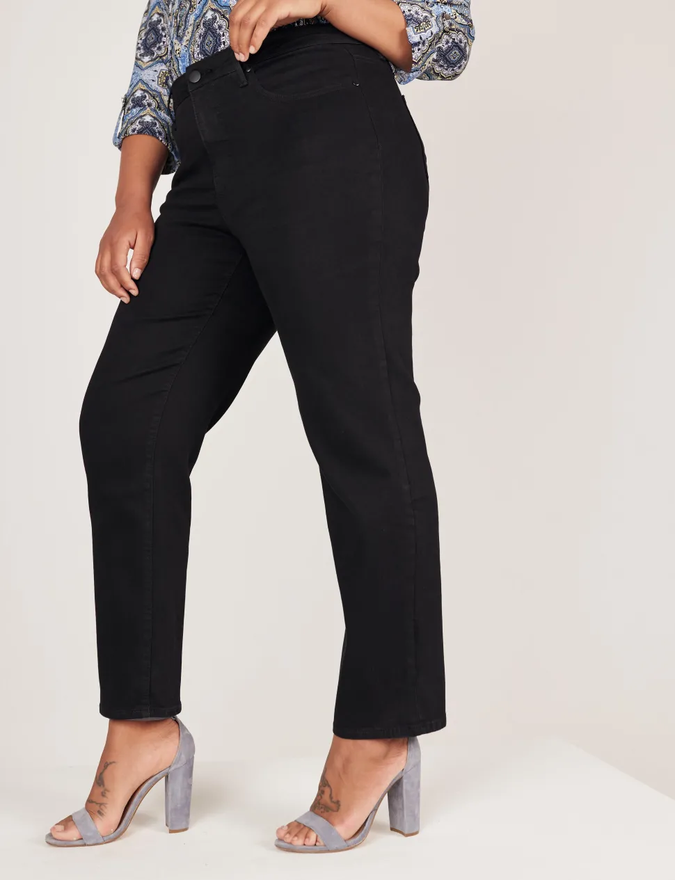 Westport Signature Black Straight Leg Jeans - Plus