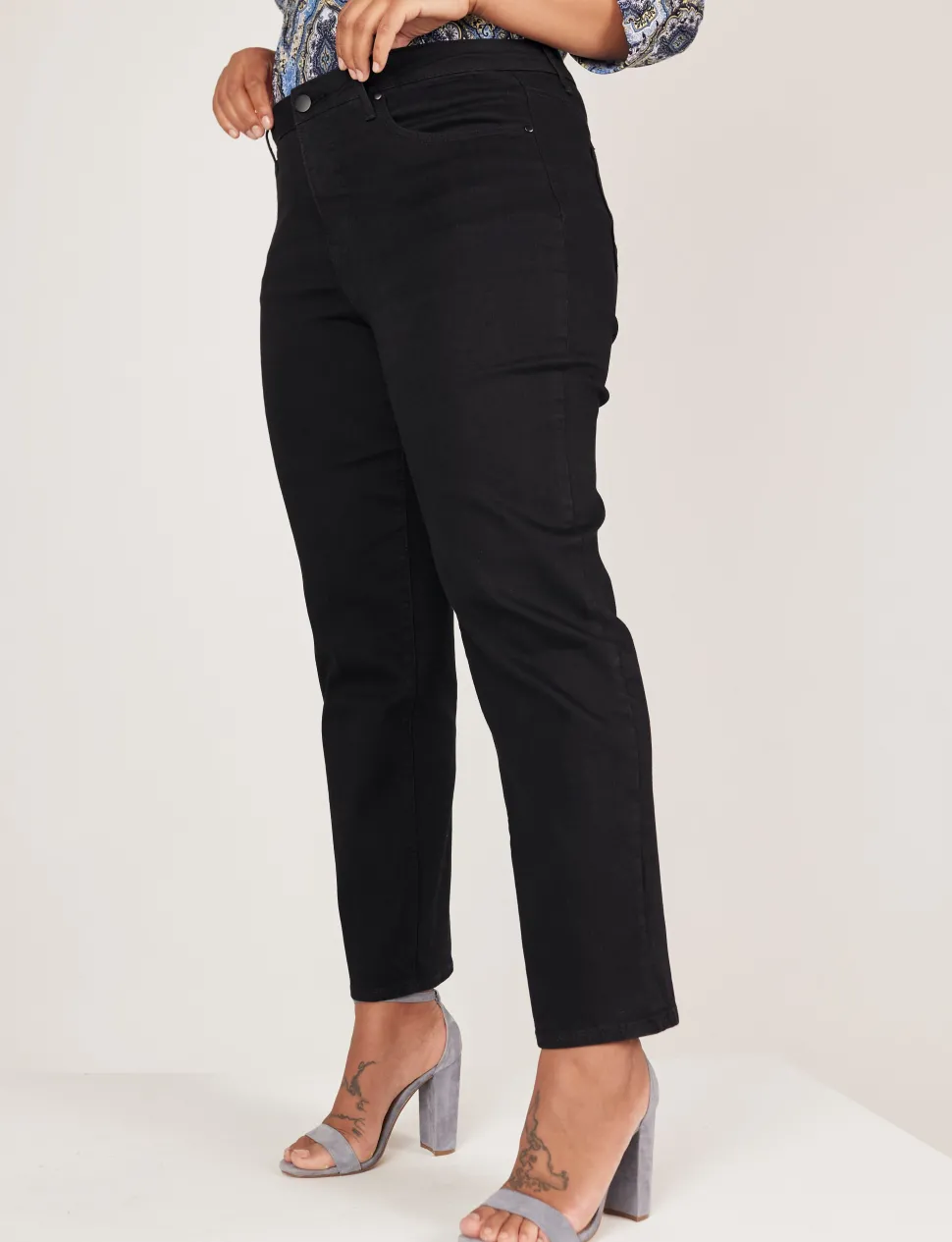 Westport Signature Black Straight Leg Jeans - Plus