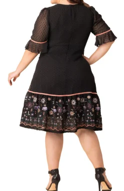 Wildflowers Mesmerizing Embroidered Cocktail Dress - Plus