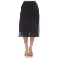 Women's Chiffon Pleated Midi Skirt