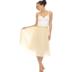 Women's Chiffon Pleated Midi Skirt