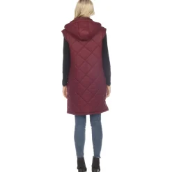 Women's Diamond Quilted Hooded Puffer Vest