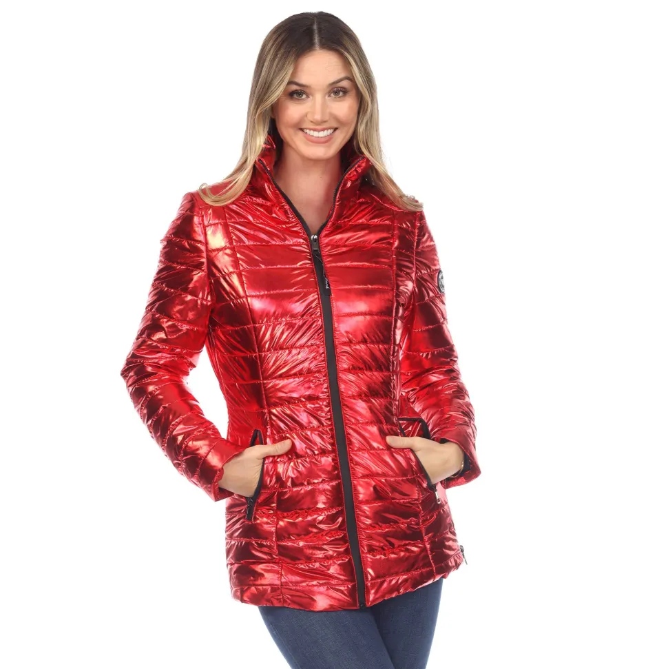Women's Metallic Puffer Coat