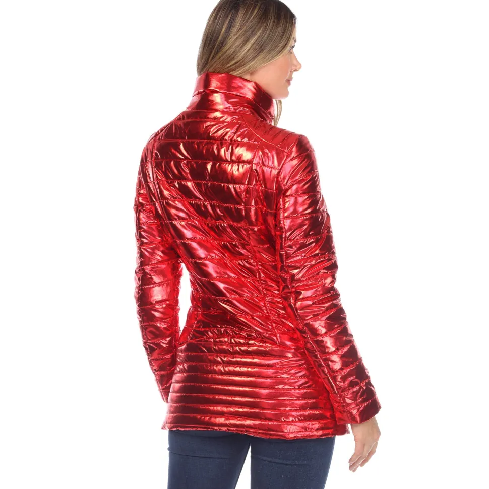 Women's Metallic Puffer Coat
