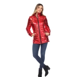 Women's Metallic Puffer Coat