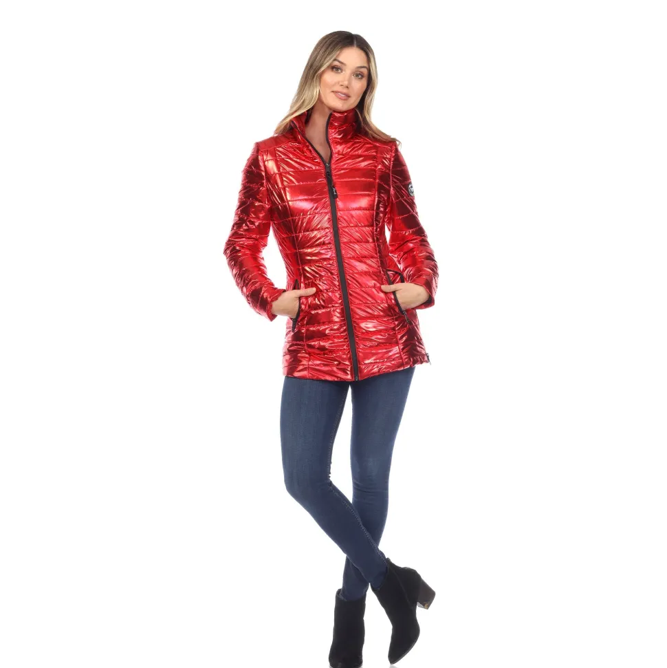 Women's Metallic Puffer Coat