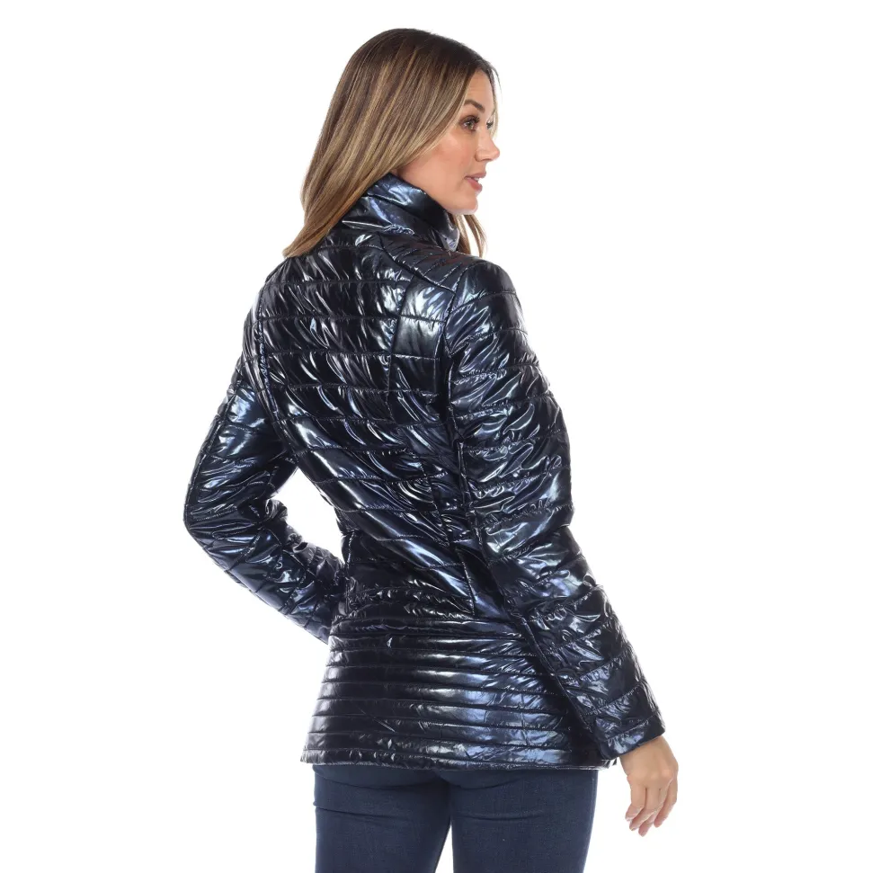 Women's Metallic Puffer Coat
