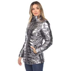Women's Metallic Puffer Coat