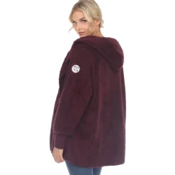Women's Plush Hooded Cardigan with Pockets