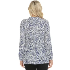 Women's Printed Peasant Blouse