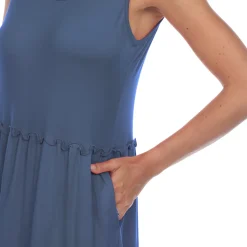 Women's Scoop Neck Tiered Midi Dress