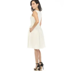 Women's Solid Fit and Flare Dress