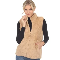 Women's Zip up sherpa vest