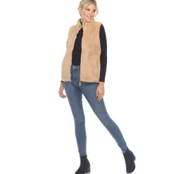 Women's Zip up sherpa vest