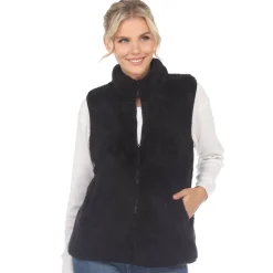 Women's Zip up sherpa vest