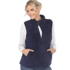 Women's Zip up sherpa vest