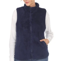 Women's Zip up sherpa vest