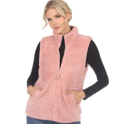 Women's Zip up sherpa vest