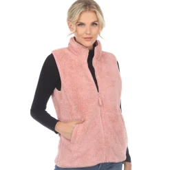 Women's Zip up sherpa vest