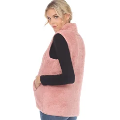 Women's Zip up sherpa vest