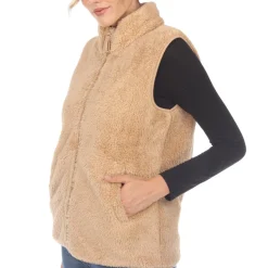 Women's Zip up sherpa vest