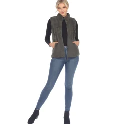 Women's Zip up sherpa vest