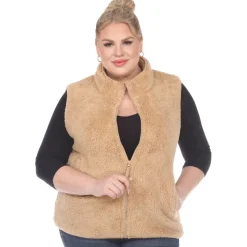 Zip up sherpa vest - Plus