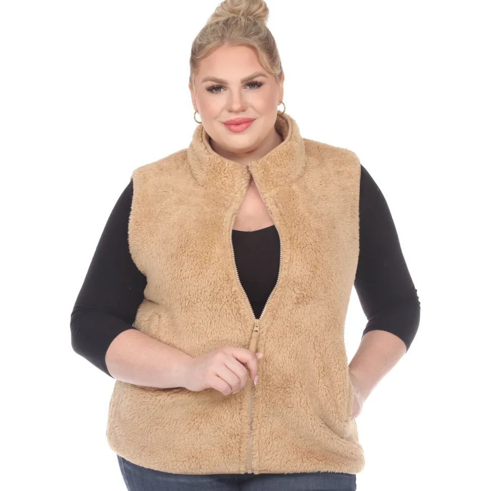 Zip up sherpa vest - Plus