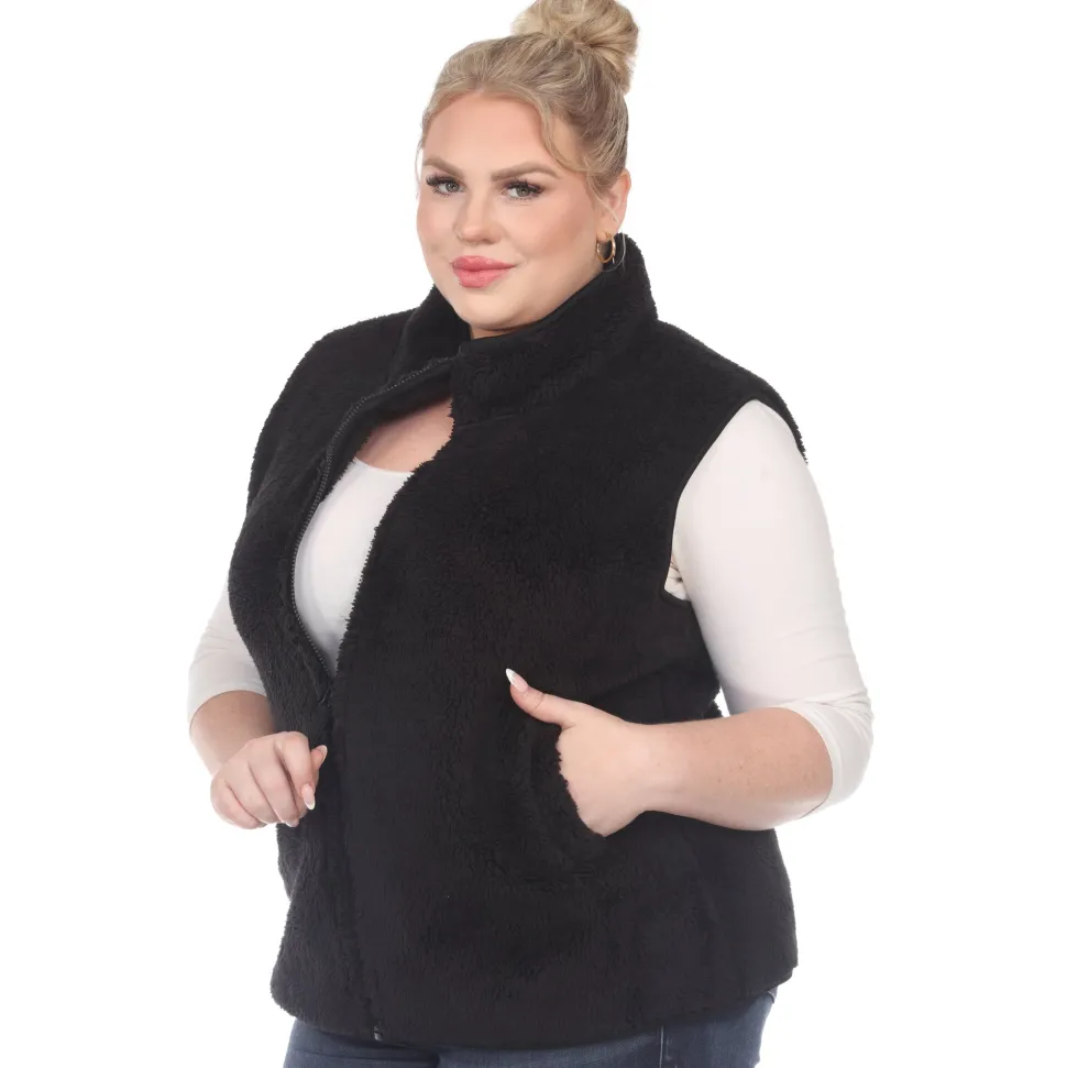 Zip up sherpa vest - Plus
