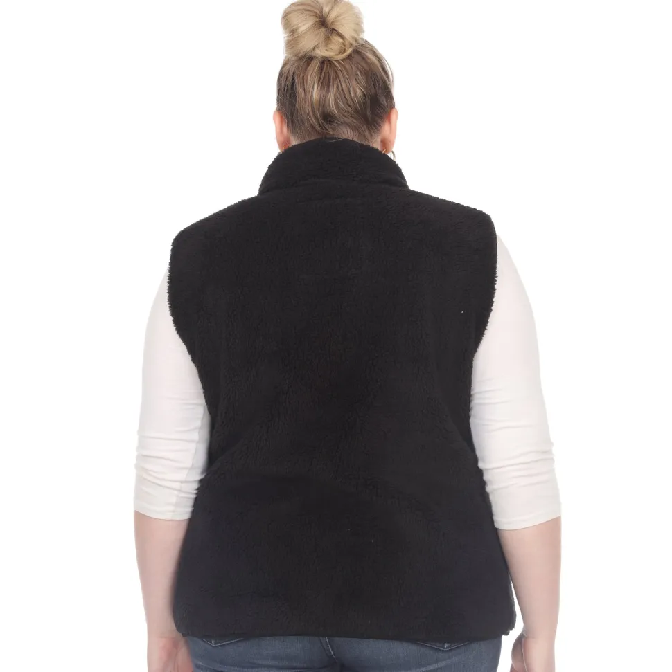 Zip up sherpa vest - Plus