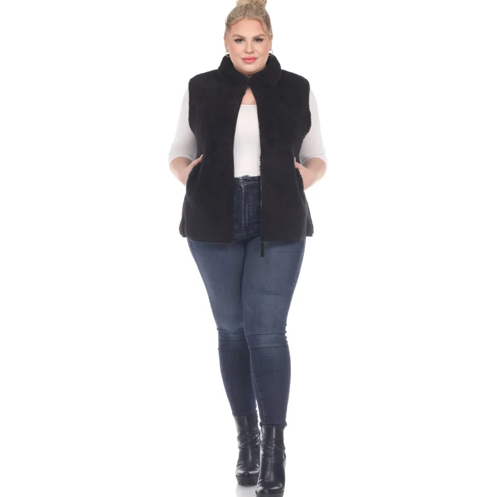 Zip up sherpa vest - Plus